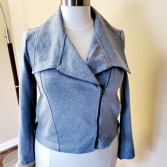 Banana Republic Gray Moto Jacket - Picture 2 of 5